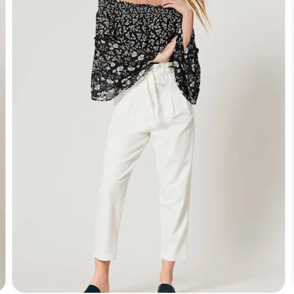 Free People Margate Pleated Trouser High Paperbag Waist